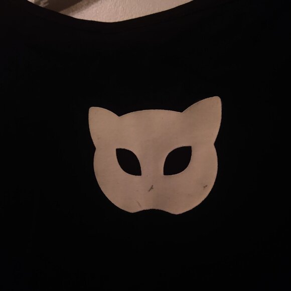 NWT GLOW IN THE DARK Cat Cameo Tank Top Banned Apparel Alternative Cobweb Kitty - Picture 10 of 14